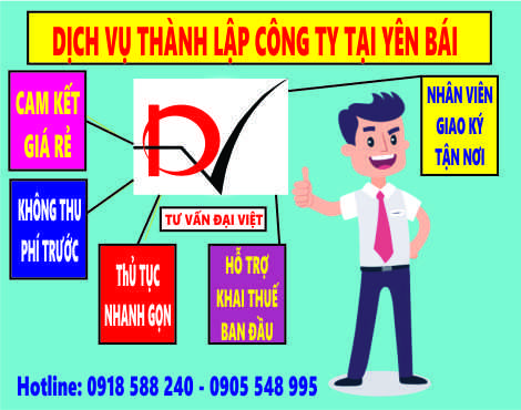 Dịch vụ thành lập công ty tại Yên Bái